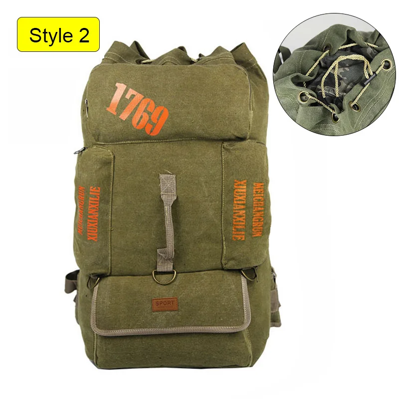 Style 2 Khaki 90L открытый большой емкости альпинизма сумка для мужчин посылка для пешего туризма альпинизма кемпинг рюкзаки для женщин путешествия рюкзак XA956WD - Цвет: Style 2 Khaki