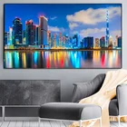 Скандинавский стиль Seacoast путешествия городской пейзаж Дубай постер нейшванштейн пять терьер холст живопись Домашний декор