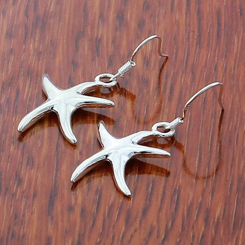 

2021 punk Design silver plated Metal Starfish earring fashion personality women Anti allergy earring trend women party jewelry