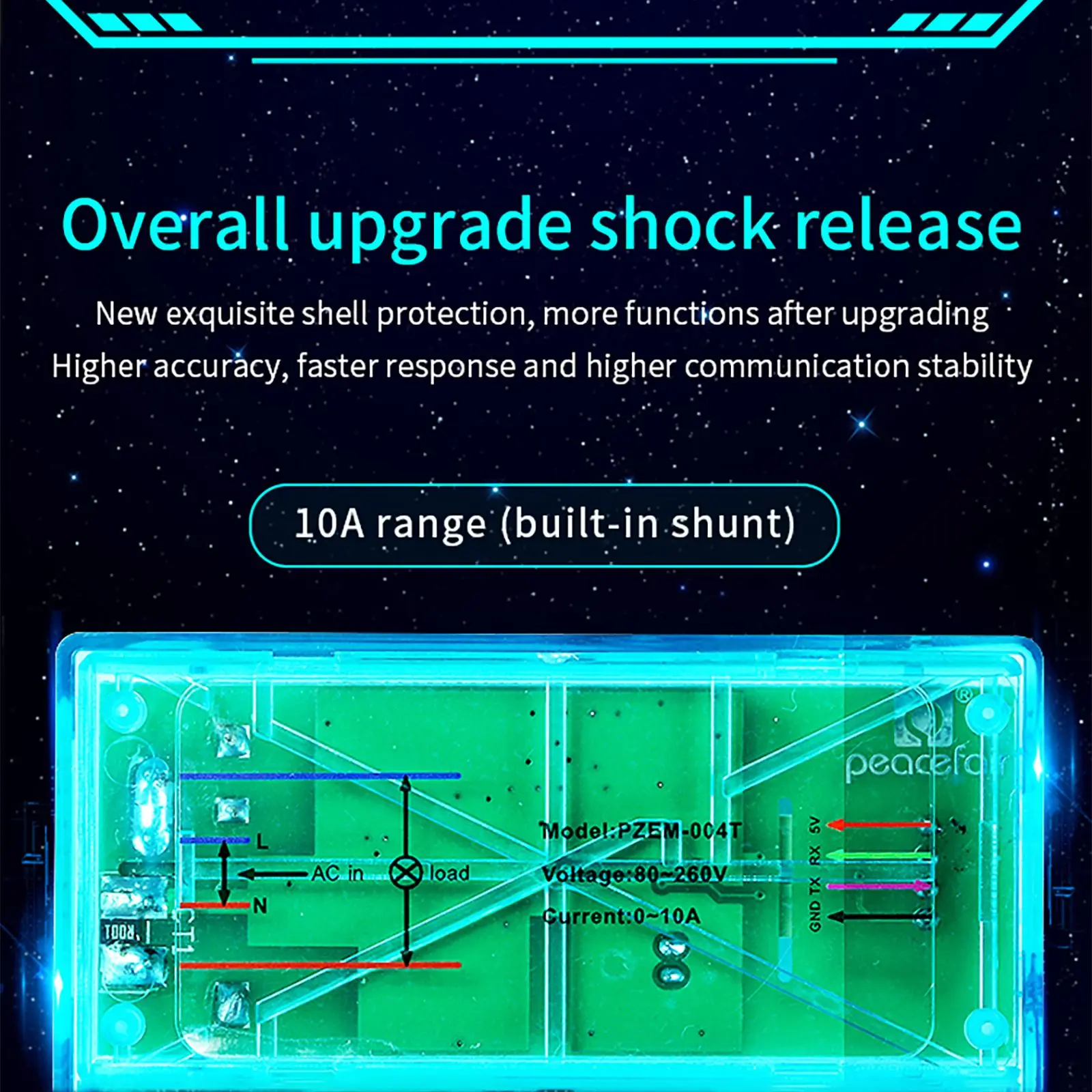 

High Accuracy Ammeter Module Open-Close CT Multi-Purposes Current Power Voltage Frequency Power Factor Multimeter