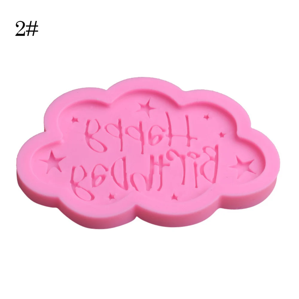 4 типа формы с днем рождения буквы силиконовые шоколадный помадка торт украшения