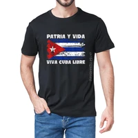 100 cotton viva cuba libre patria y vida clothes cuba flag cuban revolution vintage summer mens novelty t shirt women casual