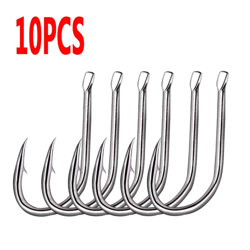 

10Pcs Fishing Hook High Carbon Steel Double Strength Tip Sharp Fishing Barbed Hook Difficult To Escape Fishing Hook