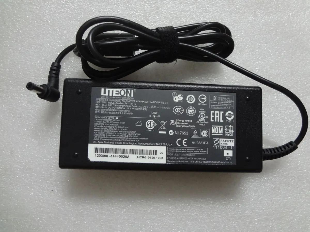 

NEW OEM LITEON 19V 6.32A 120W PA-1121-16 PA3717E-1AC3 PA5083E-1AC3 for Toshiba Satellite P875 P870 S75T Original AC Adapter