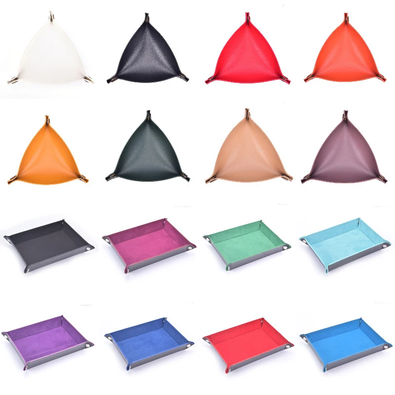 1 шт. складная коробка для хранения из искусственной кожи квадратный лоток игры в