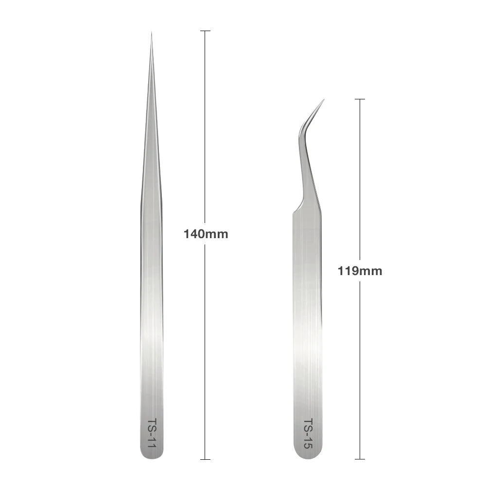 Zwellbe антистатические пинцеты для наращивания ресниц Набор бровей из нержавеющей