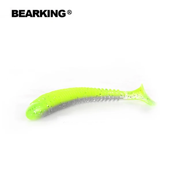 C Bearkinghot приманка для рыбалки, мягкая профессиональная приманка, 4 дюйма, 6 шт., 10 см/4,8 г, качественный искусственный карп, воблеры - Цвет: C