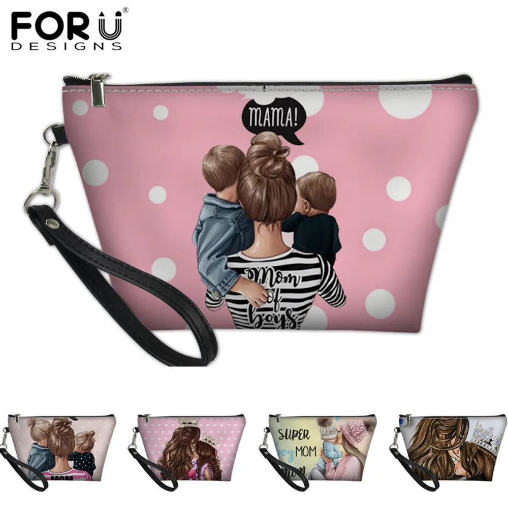 FORUDESIGNS мультяшная женская косметичка с принтом мамы девочки королевы