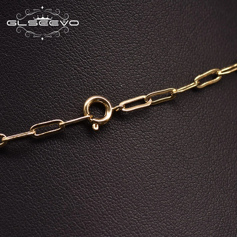 

GLSEEVO Handmade Pendant Necklace Freshwater Pearl Fashion Jewelry Chain Tag Set Chain Female Anniversary Gift Jewelry GN0256