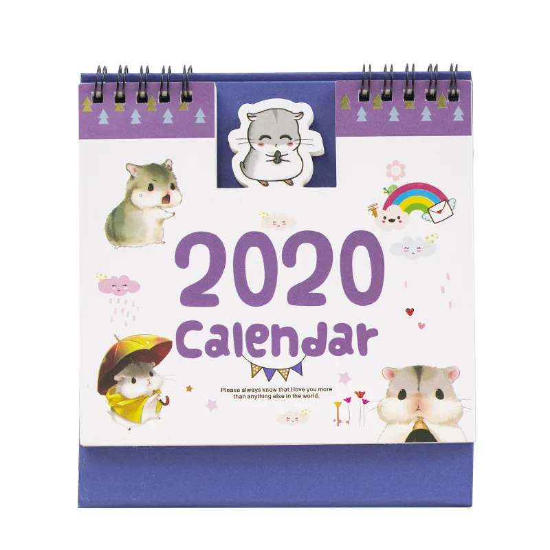 Мультяшный настольный мини календарь 2020 креативный мультяшный маленький с