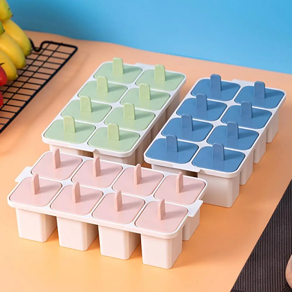 

Popsicle Mold Large Capacity 8 Grid Ice Mold Ice Lolly Maker For Summer DIY Popsicle Kitchen Cooking Tools