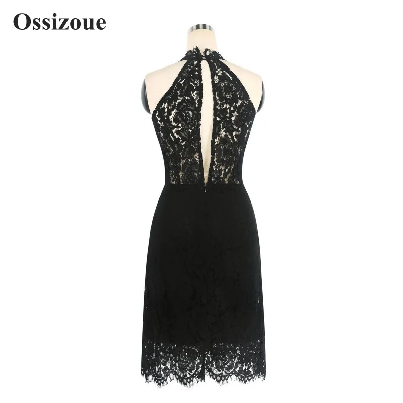 

Women's Cocktail Dress High Neck Lace Dresses for Special Occasions ESAN430