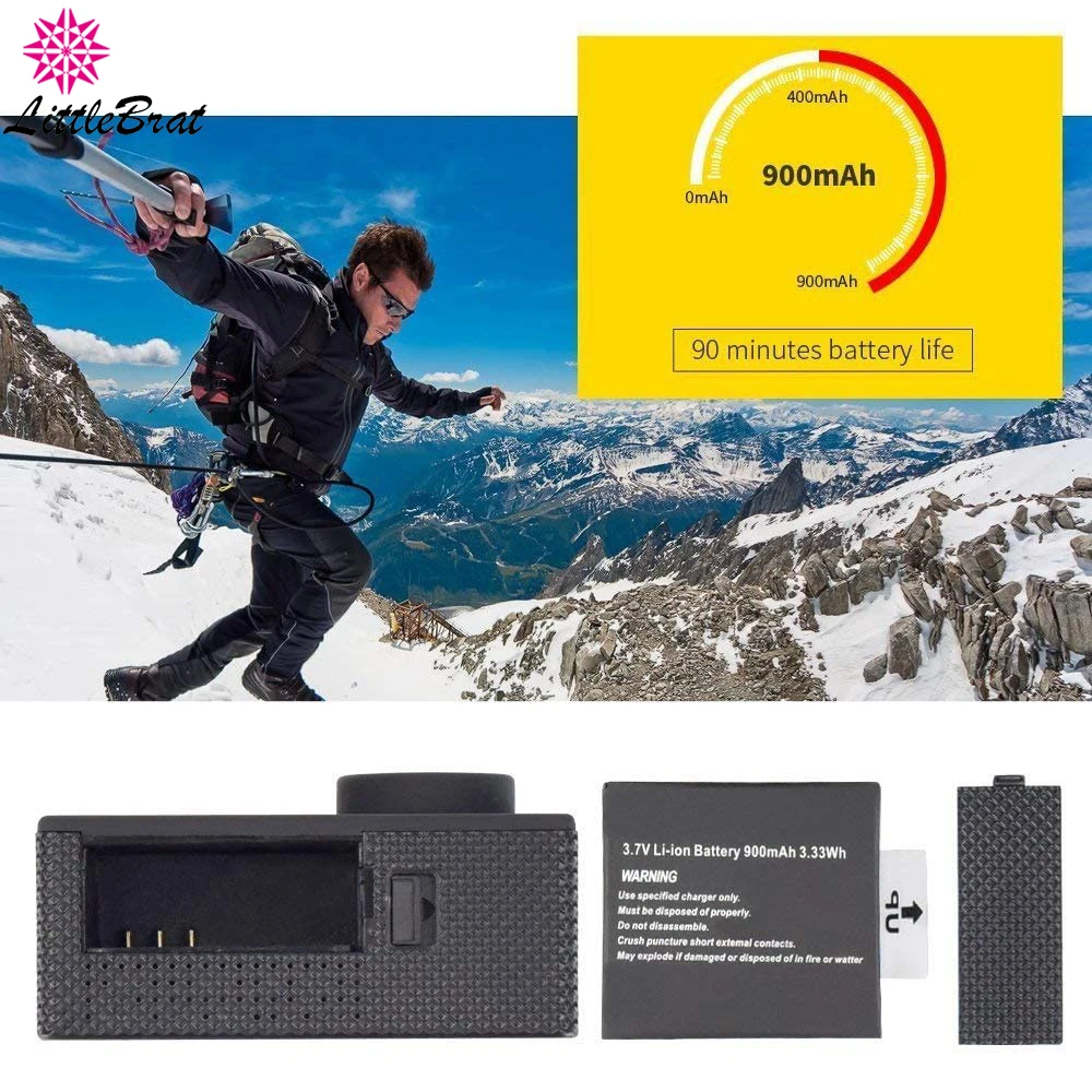 Комплект экшн-камеры Ultra HD 4K включает в себя 12 МП 30 м подводную водонепроницаемую