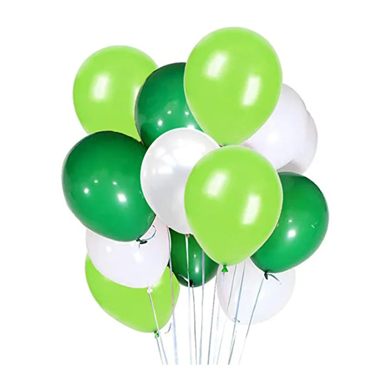 50 шт./лот зеленые латексные шары темно-зеленые светло-зеленые 12-дюймовые