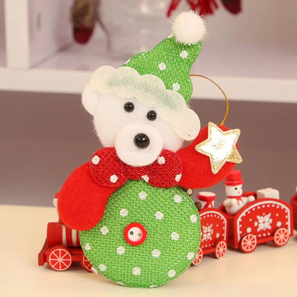Kerst Decoratie рождественские товары Natale рождественские украшения подарок Санта Клаус Снеговик игрушка-кукла в виде оленя подвесные украшения#37