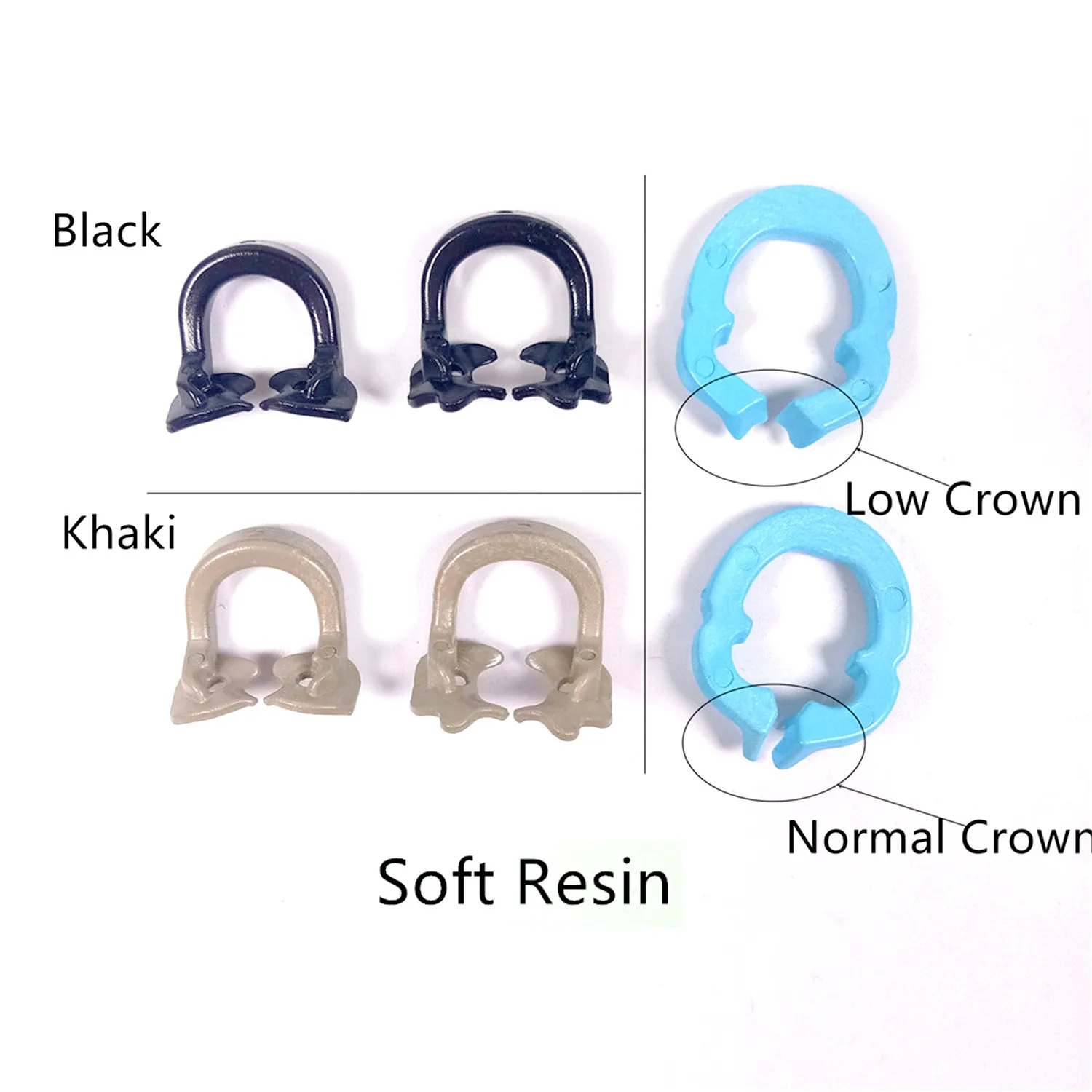 

6Pcs/Set Small/Large Rubber Dam Clamps Resin Clip Dental Barrier Clips Soft Premolar Molar Teeth KerryStyle Black/Khaki/Blue