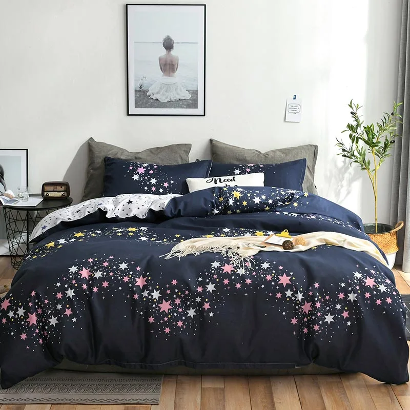 2 Dream NS/модный современный комплект постельного белья голубого и розового цветов, постельное белье, пододеяльник, наволочка, королевская королева, размер в виде тигра, Текстиль для дома - Цвет: 2