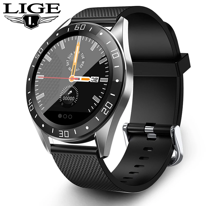 

LIGE New Smart Watch Men Sport Smart Watch Heart Rate Blood Pressure Monitoring Fitness Tracker Bracelet Pedometer Call reminder