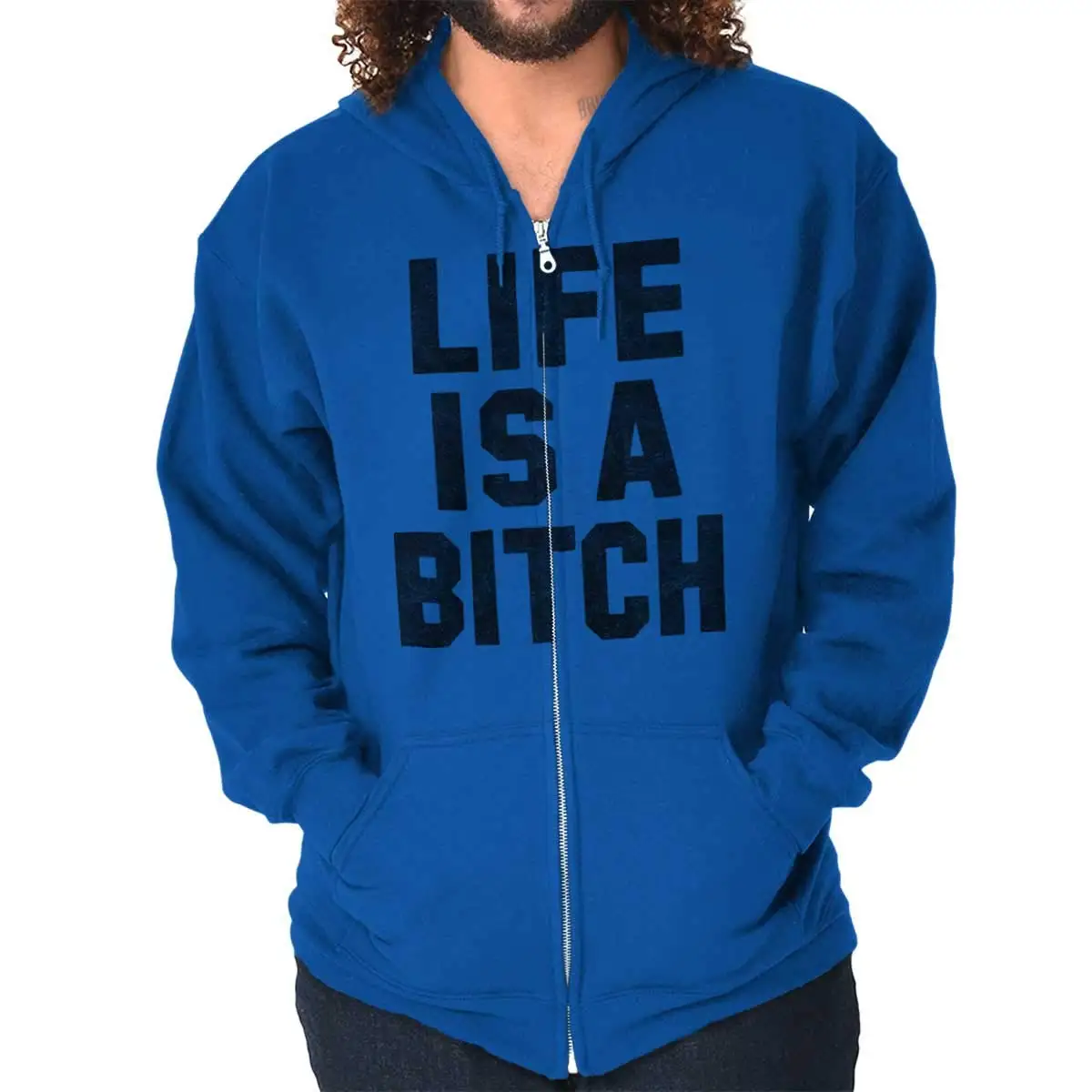 TSDFC Life is A Bh забавная саркастическая толстовка на молнии для тренировок в