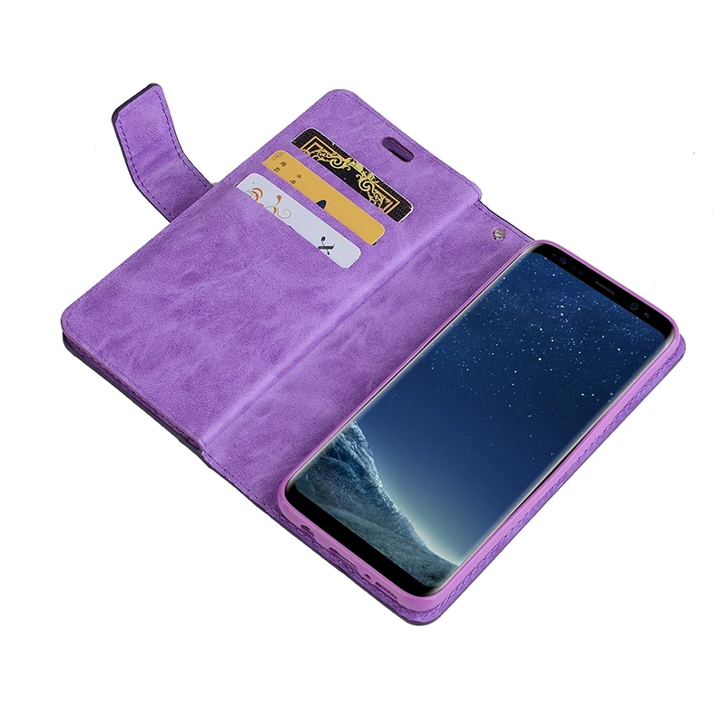 10 Держатель для карт бумажник с застежкой-молнией чехол для samsung Galaxy Note 10 10+ 9 8 S10E S10 S9 S8 плюс S7 A5 A7 кожаный чехол-портмоне с откидной крышкой Coque