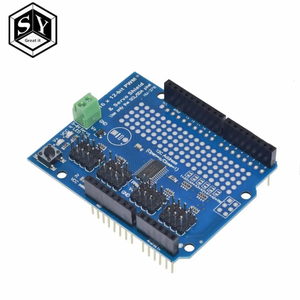 Отличный IT мотор/шаговый/сервопривод/робот щит для Arduino I2C v2 Kit w/драйвер PWM
