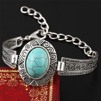 womenmen boho vintage turquoises bracelets pendant charm bracelet bangle fashion jewelry