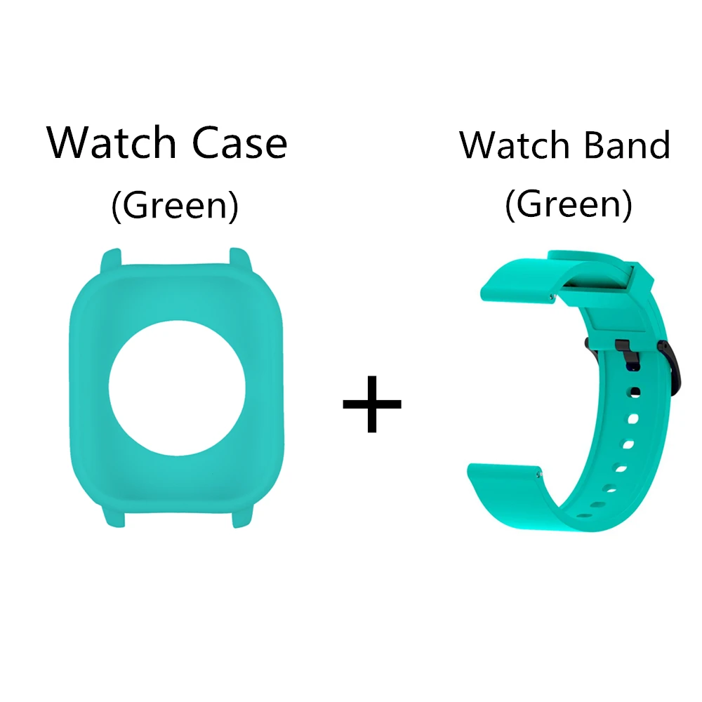2в1 силиконовый спортивный ремешок защитный чехол для Xiaomi Amazfit Gts Smart Watch Band 20 мм сменный Браслет+ чехол