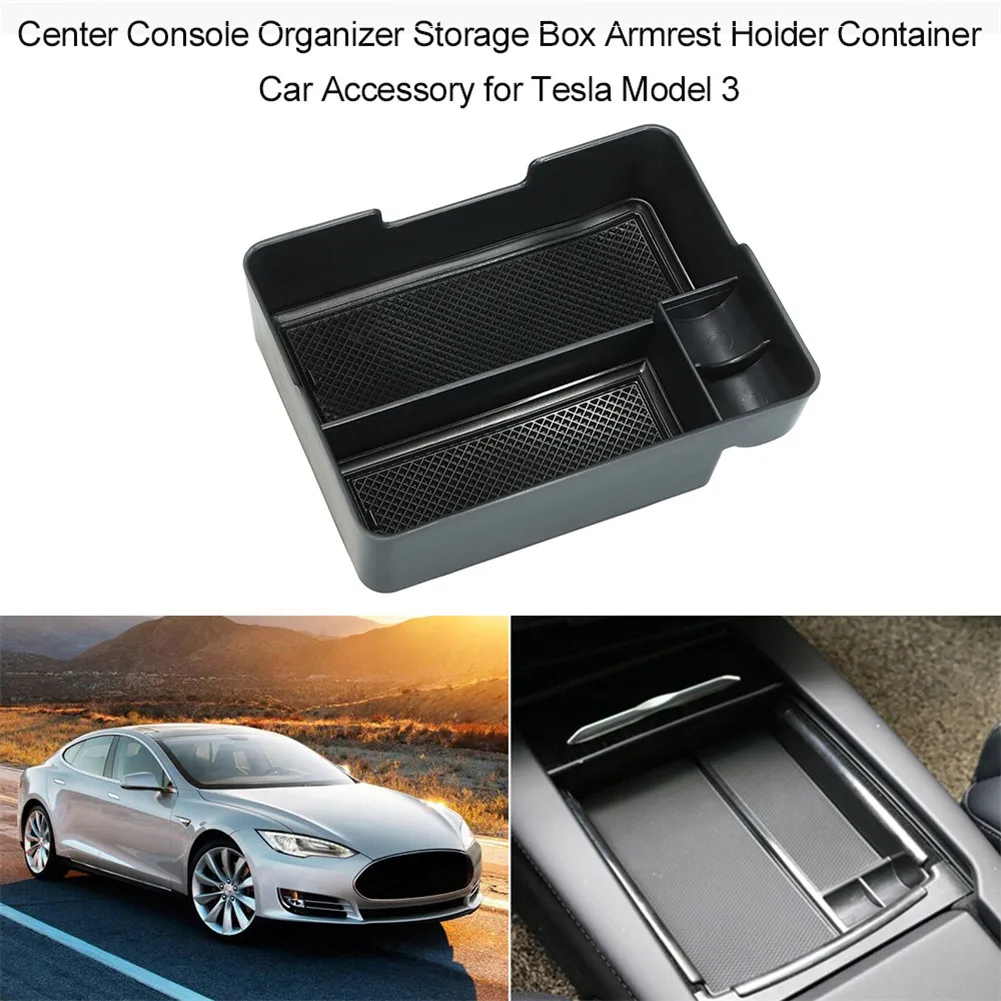 Отсек Коробка для транспортного средства подлокотник коробка адаптирован Tesla MDOEL