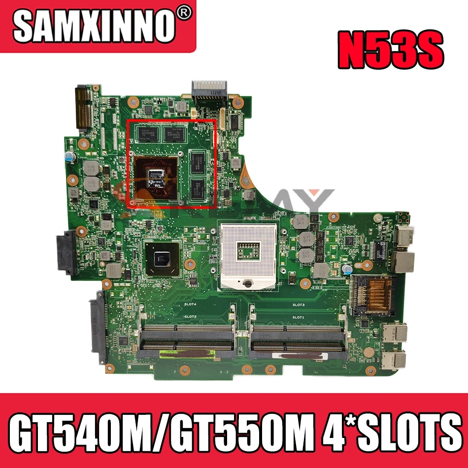 

90R-N1QMB1300Y N53SV материнская плата REV.2.2 для ASUS N53S N53SV N53SN N53SM DDR3 материнская плата для ноутбука GT540M / GT550M GPU 4 * слота