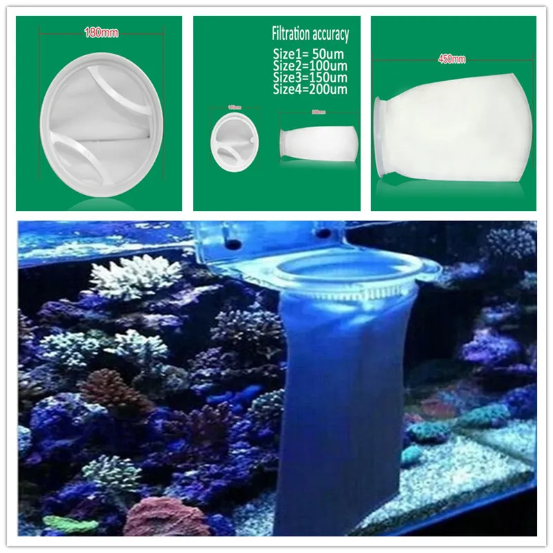 Фильтр мешок рыбы резервуар аквариум фильтр для аквариума сумка белое