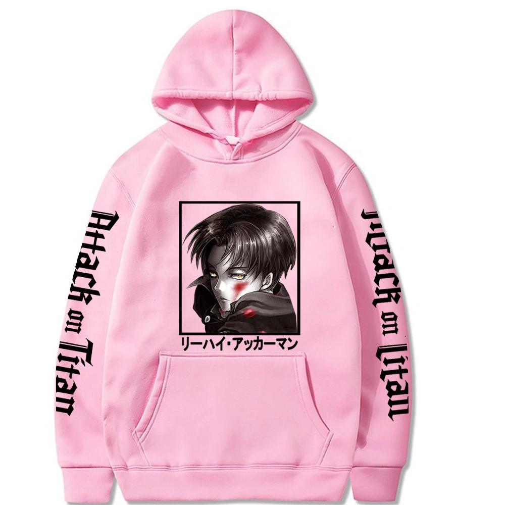 

2021 Anime Hoodie Attack on Titan Fashion Hip Hop Hoody Male Long Sleeve Loose