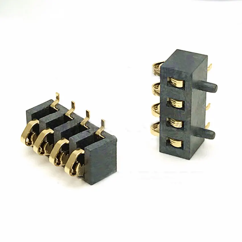 

YUXI 10 шт. 2,5 мм Шаг 1/2/3/4Pin позолоченный Штатив для батареи шрапнель зарядный разъем проводящее сиденье