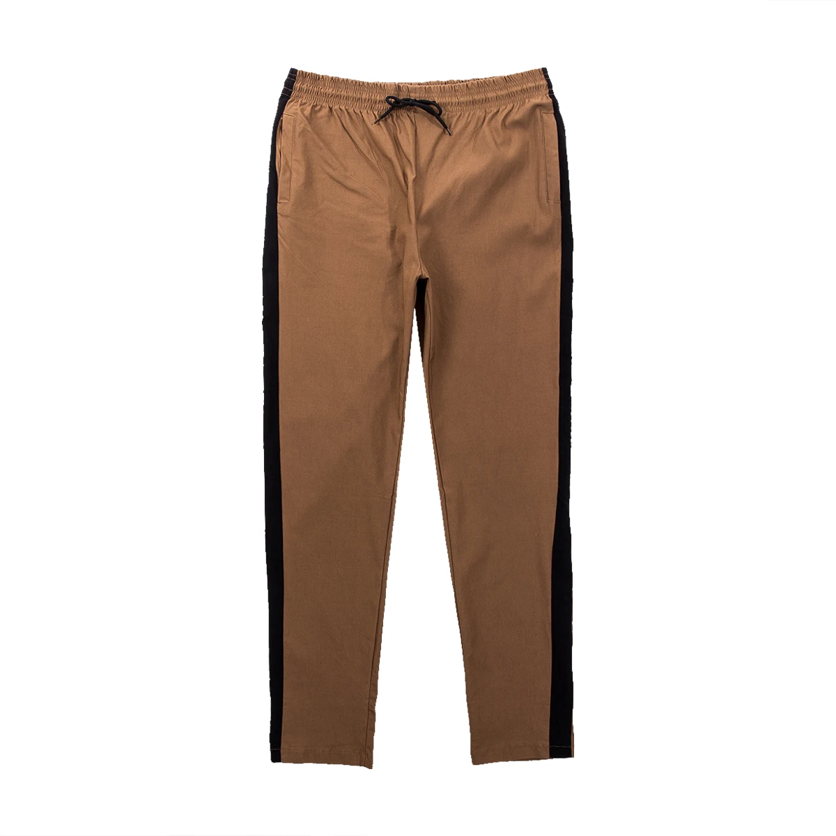 Khaki a Black Stripe Мужские брюки, облегающие спортивные штаны для бега, мужские брюки, спортивные мужские брюки для бега, мужские брюки для фитнеса Vq, мужские брюки для бега, обтягивающие - Цвет: Khaki a Black Stripe