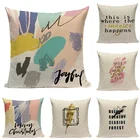 Декоративная чашка с надписью Декоративные подушки для дома Cover Lifestyle, наволочки для подушек, простые наволочки с перьями, 45 см * 45 см