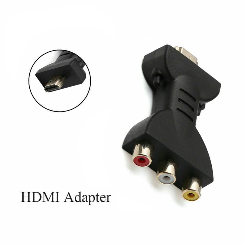 1Pc HDMI-compatible To 3 RGB/RCA Video Audio Adapter Digital Signal AV Component Converter | Электроника