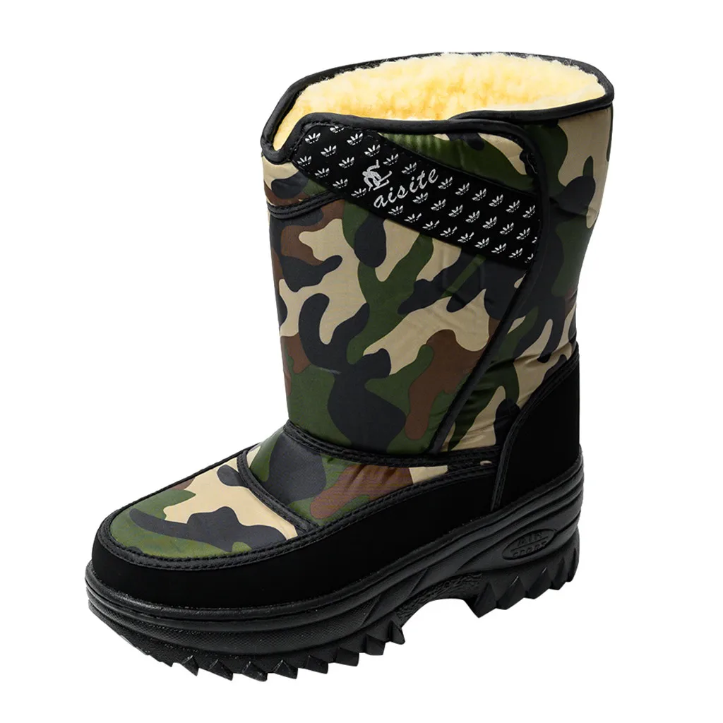 Camouflage SAGACE/мужские камуфляжные бархатные теплые зимние Нескользящие сапоги-трубы большого размера, импортные товары уличные ботинки для рыбалки - Цвет: Camouflage