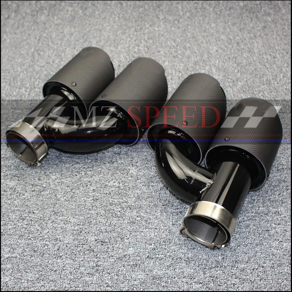 Car exhaust pipe H Model A.K Carbon Exhausts Dual End Tips for BMW BENZ AUDI VW Exhaust Muffler Pipes Tail | Автомобили и
