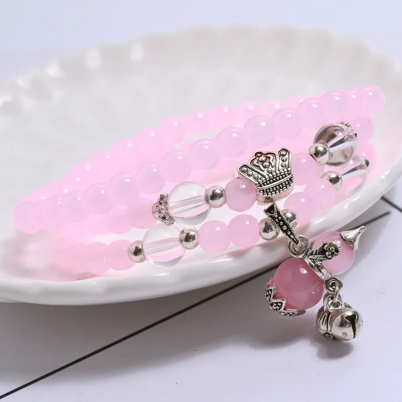 Женские Длинные Браслеты с бусинами из натурального камня винтажные браслеты