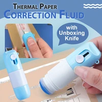 thermal paper correction fluid with unboxing knife confidential seal correction device portable courier invoice alter tool