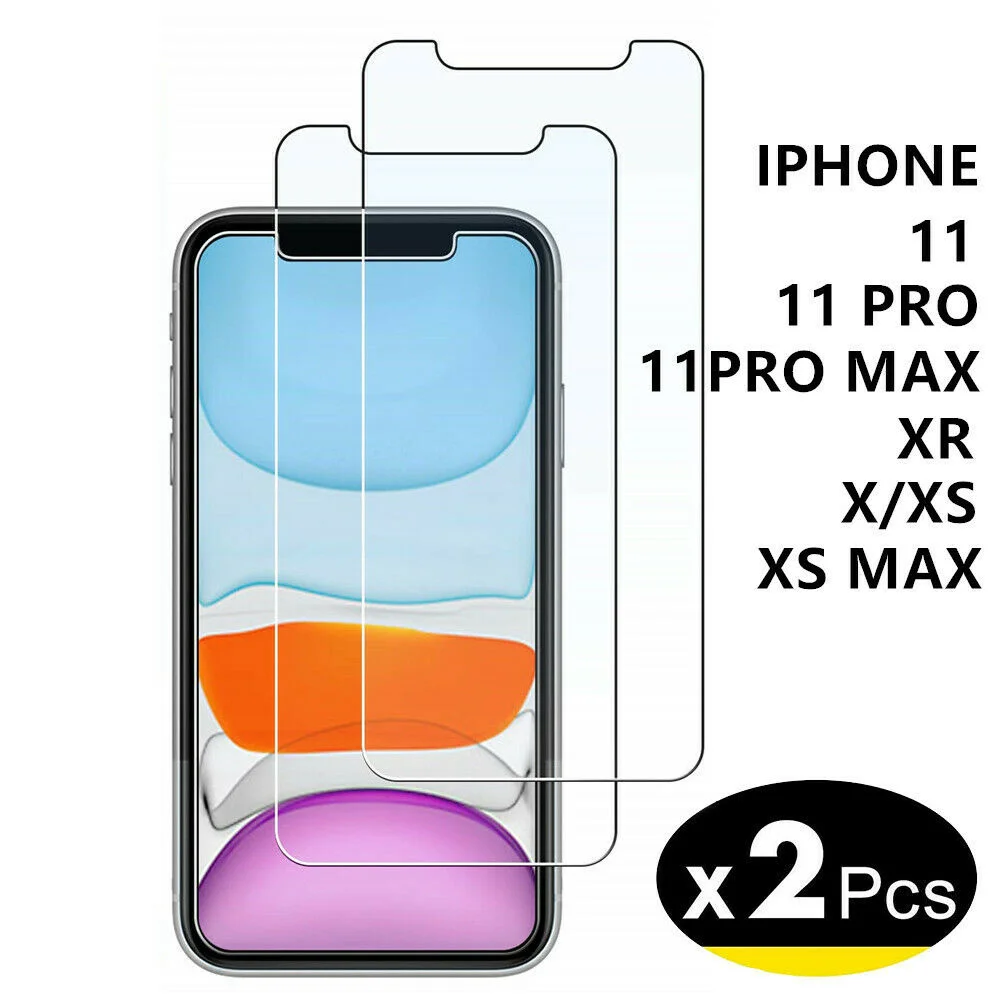 

Vitre verre tremp iPhone 11/11 Pro Max/XS/X/XR Protection Film cran [2 Pices]