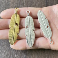 junkang 10pcs couples love for life fashion feather pendant diy handmade wholesale jewelry accessories