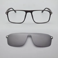 glasses frame for men clip on fashion brown frame polarized sunglasses magnet set mirror prescription eyeglasses spring hinge