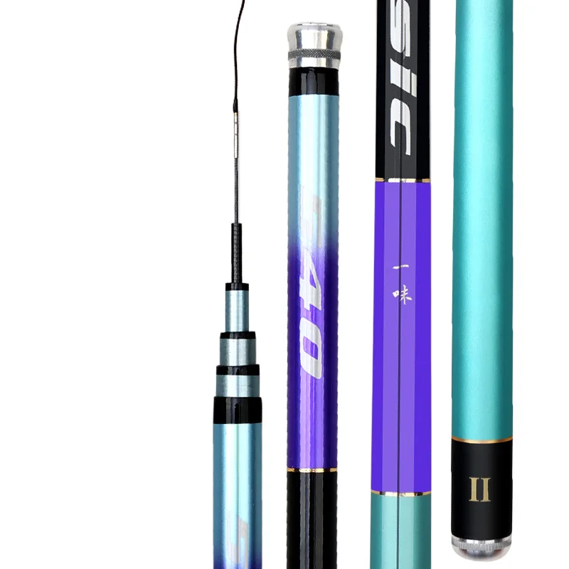 3.6m-7.2m Carp Fishing Pole 4H 28 Tone Super Hard Ultra Light Fishing Rod Carbon Fiber Hand Sticks Taiwan Fishing Canne De Pesca