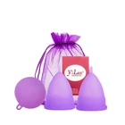 2 шт., женские силиконовые менструальные чаши