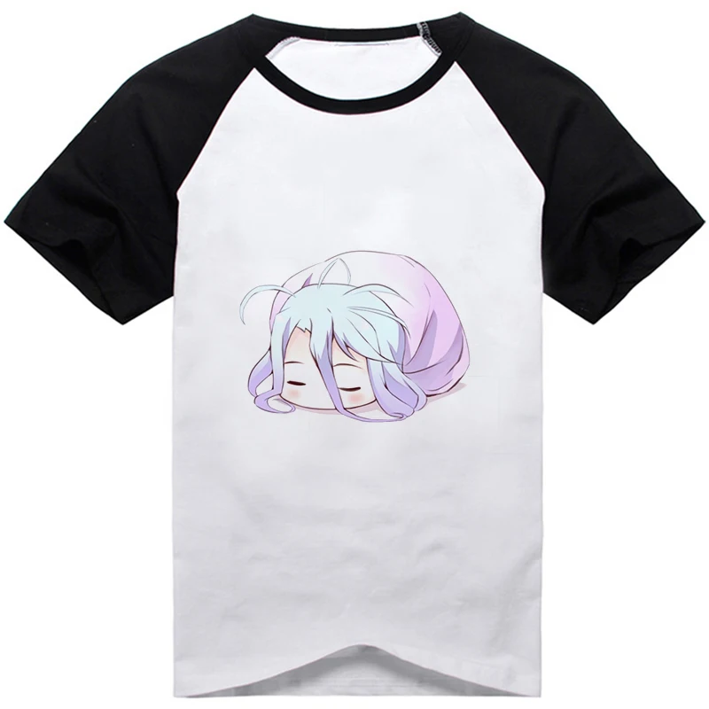 

New hot NO GAME NO LIFE anime tshirt Imanity Sora Shiro Unisex Casual Short Sleeve Tshirt cute print Tee