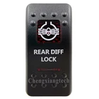 Напечатаны красным переключатель Кепки-сзади замком DIFF-для Лиги генератора сигналов произвольной формы светодиодный светильник автомобиль Лодка кулисный переключатель 12v 24v, крышка только! Нет основания переключателя!