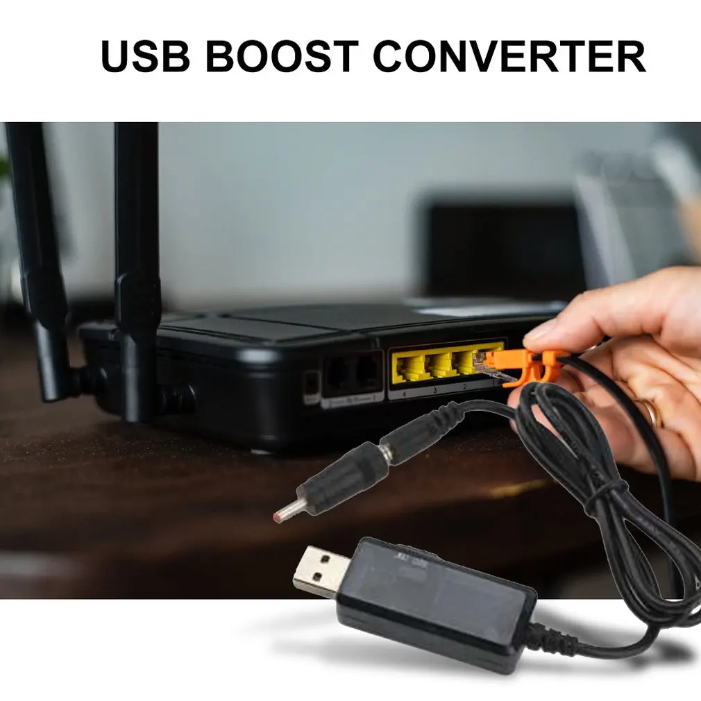 USB заряд кабель 5 В до 9 В/12V регулируемый Напряжение Конвертер Мобильного Мощность