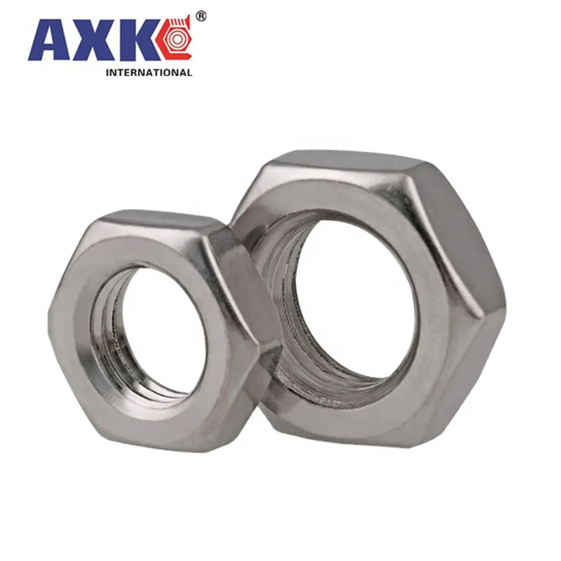 

5/50pcs M2.5 M3 M4 M5 M6 M8 M10 M12 M14 M16 304 A2-70 Stainless Steel Flat Hex Hexagon Thin Nut Jam Nut DIN439 GB6172