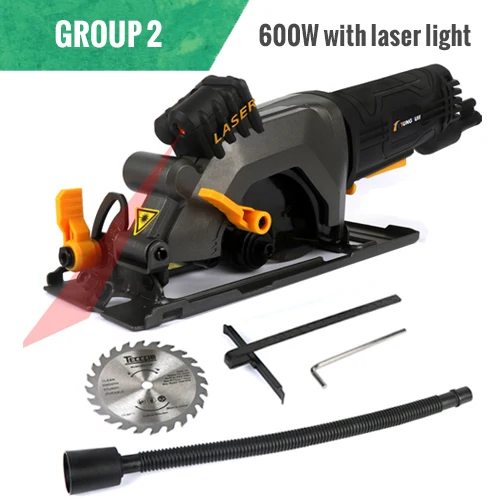 With laser light 600 Вт DIY Мини циркулярная пила с лазером многофункциональная ручная электрическая бензопила портативный флип-чип для резки Деревообработка - Цвет: With laser light