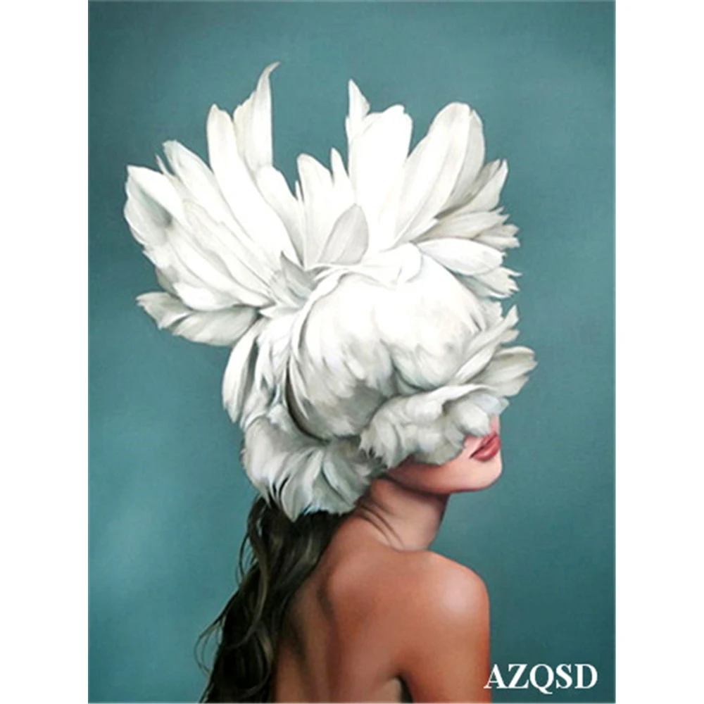 Абстрактная Красивая Цветочная Женская Современная вышивка сделай сам наборы